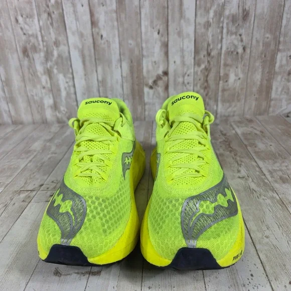 Saucony Endorphin Pro 3 Mens Neon Yellow Running Speedroll Technology Size 9.5 - Picture 4 of 8